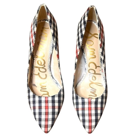 Sam Edelman Halston Heels in Shepard Plaid- Size 6 - Picture 6 of 11